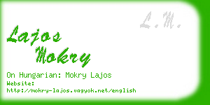 lajos mokry business card
